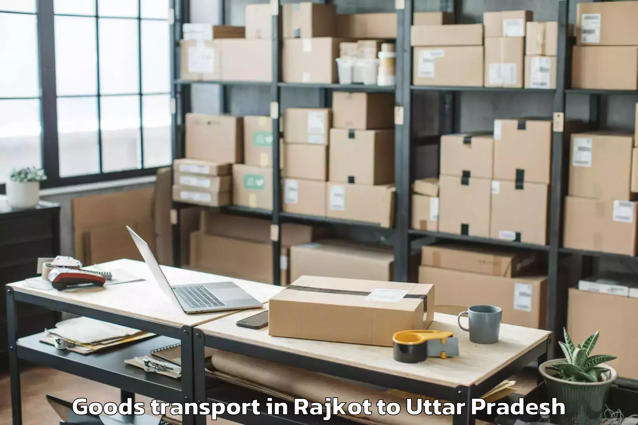 Book Your Rajkot to Naraura Goods Transport Today